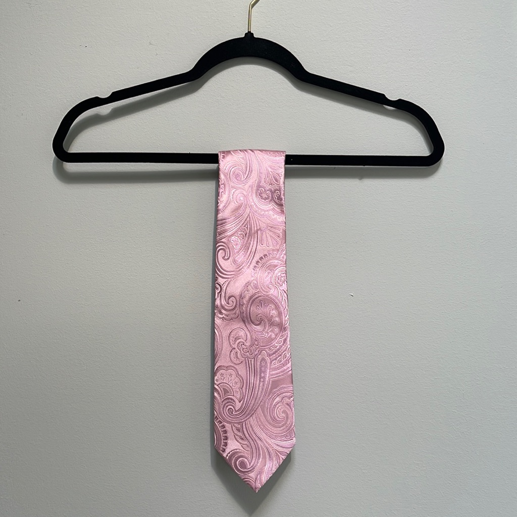 Donald J Trump Necktie Pink Paisley